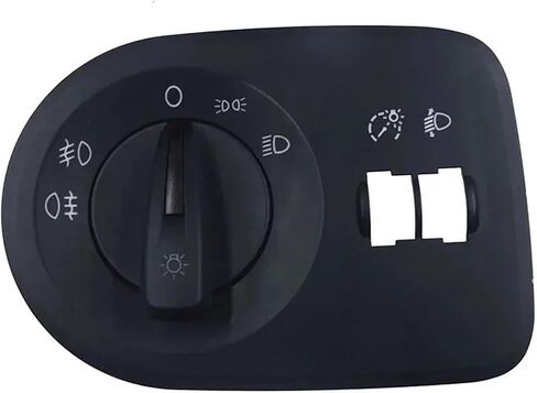 مفتاح ضوء السيارة 1PC مفتاح المصباح الأمامي مع ضوء الضباب ملاءمة للمقعد Ibiza 2009-2015 Black ABS Meadlight Switch 6J1941531AL Universal in Saudi Arabia