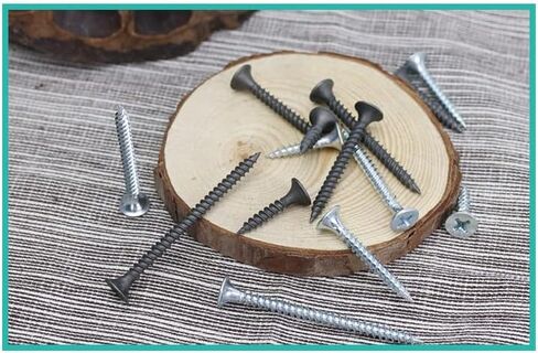 مجموعة متنوعة من مسامير الخشب اللولبية للجدران الجافة، رأس مسطح من فيليبس، لمسة نهائية من أكسيد أسود لخشب الحوائط الجافة (#6) M3.5x16/20/25/30/35/40/50، 400 قطعة/7 مقاسات in Kuwait