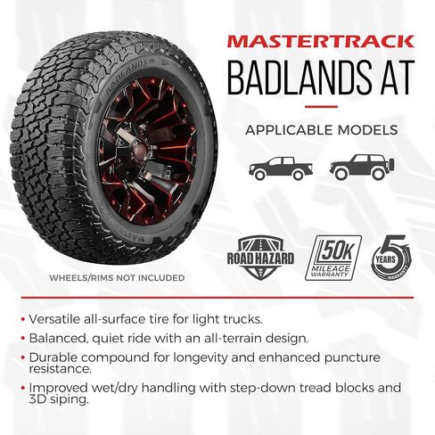2 Pack Mastertrack BADLANDS AT All Terrain 235/70R16 106T All Seasons SUV Tires + 3-Year Road Hazard Warranty Included (Tire Only) in Saudi Arabia