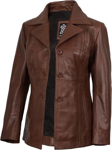 Blingsoul Leather Blazer Jacket Women - Leather Car Coats For Women in Saudi Arabia