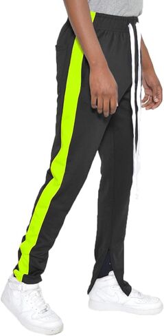 Weiv Solid Single Stripe Track Pant Jogger Athletic Pants مع Zipper في الكاحل in Kuwait