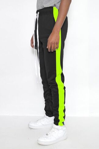 Weiv Solid Single Stripe Track Pant Jogger Athletic Pants مع Zipper في الكاحل in Kuwait