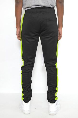 Weiv Solid Single Stripe Track Pant Jogger Athletic Pants مع Zipper في الكاحل in Kuwait