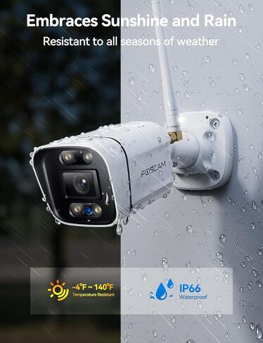 FOSCAM Security Cameras Wireless Outdoor,3K 3MP Cameras for Home Security Indoor/Outdoor with AI Motion Detection,Color Night Vision, 2-Way Talk, IP66 Weatherproof, SD/Cloud Storage in Kuwait