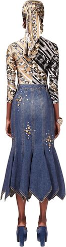AREA Crystal Button Studded Handkerchief Skirt in Saudi Arabia