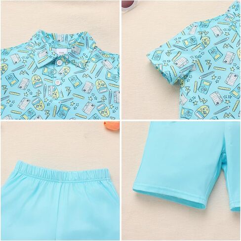 عودة الأولاد الصغار Idopip إلى ملابس المدرسة قميص Apple Clrayon Print Sert + شورت أول يوم من ملابس رياض الأطفال in Saudi Arabia