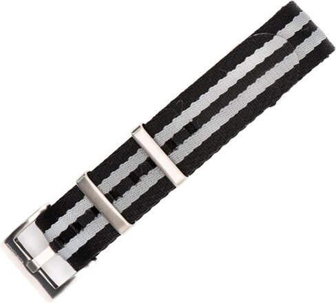 BluShark - AlphaPremier Ultra Premium Nylon Watch Strap - Stainless Steel Buckle Multiple Sizes Replacement Band Straps for Men and Women, Waterproof One-Piece Multiple Sizes and Colors in Kuwait
