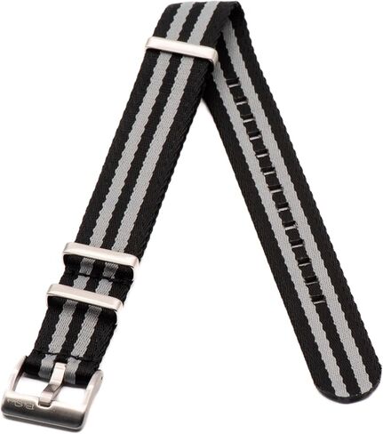 BluShark - AlphaPremier Ultra Premium Nylon Watch Strap - Stainless Steel Buckle Multiple Sizes Replacement Band Straps for Men and Women, Waterproof One-Piece Multiple Sizes and Colors in Kuwait