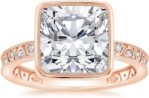 مجموعة خاتم الزفاف الماس Moissanite ، 3 خاتم خطوبة وسادة ، فرقة زفاف ، حلقات الوعد/الذكرى السنوية in Saudi Arabia