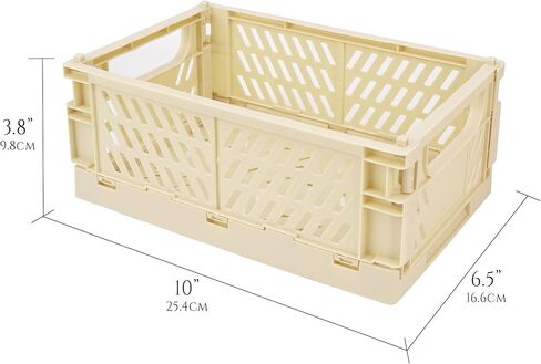 Drawer Organizers, Plastic Foldable Baskets, Collapsible Stacking Storage Bins, Plastic Crates for Storage, and Organizing with Crate Bin, Office (2 Packs Purple + Green) in Saudi Arabia