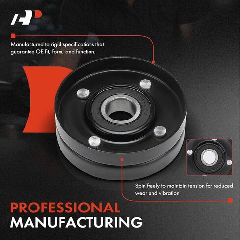 A-Premium Belt Idler Pulley متوافقة مع Audi Q7 2007-2010 ، A6 Quattro ، A8 Quattro ، R8 ، RS4 ، S5 ، S6 ، S8 & Volkswagen Touareg & Buick Skyhawk & Oldsmobile in Kuwait