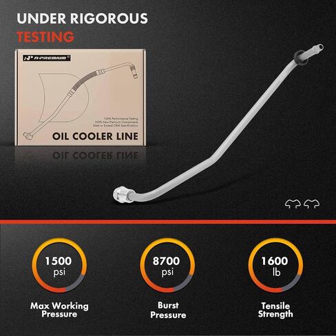 A-Premium Inlet Automatic Transmission Oil Cooler Line Hose Assembly Compatible with Chevy Trailblazer 06-09 & GMC Envoy 05-09 & Buick Rainier 04-07 & Isuzu Ascender 03-05 & Saab 9-7x 05-09, 5.3L 6.0L in Saudi Arabia