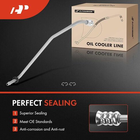A-Premium Inlet Automatic Transmission Oil Cooler Line Hose Assembly Compatible with Chevy Trailblazer 06-09 & GMC Envoy 05-09 & Buick Rainier 04-07 & Isuzu Ascender 03-05 & Saab 9-7x 05-09, 5.3L 6.0L in Saudi Arabia