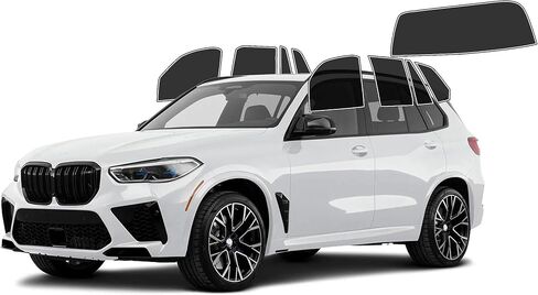 DIY Car Window Tinting Kit - Customize Shade: 5%, 10%, 20%, 35%, 50%, 70%, for BMW All Models Sides & Back Windows - Pre-Cut colorants for UV Blocking and Blast Protection in Saudi Arabia