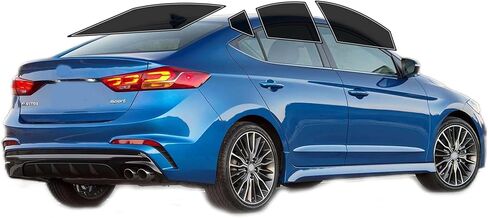 Precut Windows Tint Film All Sides Cars Sun Blocking Protection Privacy Anti Shatter Glass 2 Ply Film Any Tint Shade kit for Hyundai Elantra Sedan 2017-2020 in Kuwait