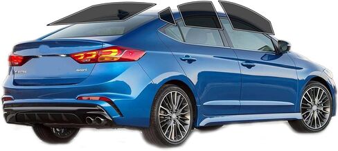 Precut Windows Tint Film All Sides Cars Sun Blocking Protection Privacy Anti Shatter Glass 2 Ply Film Any Tint Shade kit for Hyundai Elantra Sedan 2017-2020 in Kuwait
