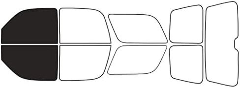 Rvinyl Window Tint Kit Compatible with GMC Yukon 2000-2006 - Black 20% - Single Ply No Bubble Film - Do it Yourself Vehicle Front Precut Kit in Kuwait