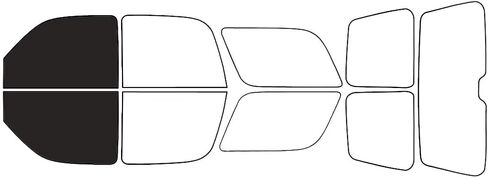 Rvinyl Window Tint Kit Compatible with GMC Yukon 2000-2006 - Black 20% - Single Ply No Bubble Film - Do it Yourself Vehicle Front Precut Kit in Kuwait