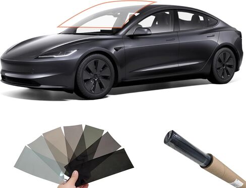 DIY MOTOSHIELD PRO 2MIL PREMIM PROCENT PRECUT NANO WINDOW TINT TINT KIT FOR (2024-2025) Tesla Model 3 (Driver/Prastenger 25 ٪) in Kuwait