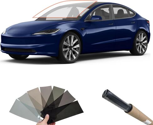 DIY MOTOSHIELD PRO 2MIL PREMIM PROCENT PRECUT NANO WINDOW TINT TINT KIT FOR (2024-2025) Tesla Model 3 (Driver/Prastenger 25 ٪) in Kuwait