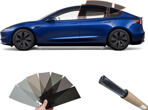 DIY MOTOSHIELD PRO 2MIL PREMIM PROCENT PRECUT NANO WINDOW TINT TINT KIT FOR (2024-2025) Tesla Model 3 (Driver/Prastenger 25 ٪) in Kuwait