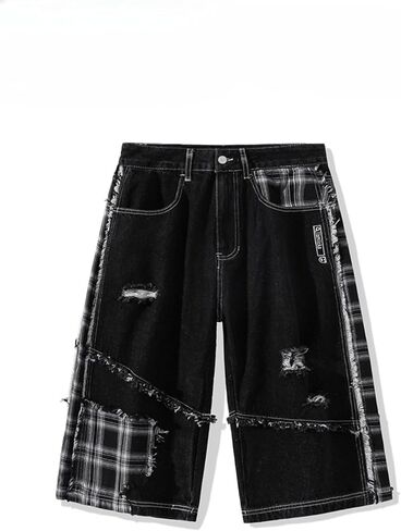 Long Baggy Jean Shorts Jorts Baggy Short Jeans Y2K Jorts Short Jeans with Pockets Trendy Baggy Summer Jorts in Saudi Arabia