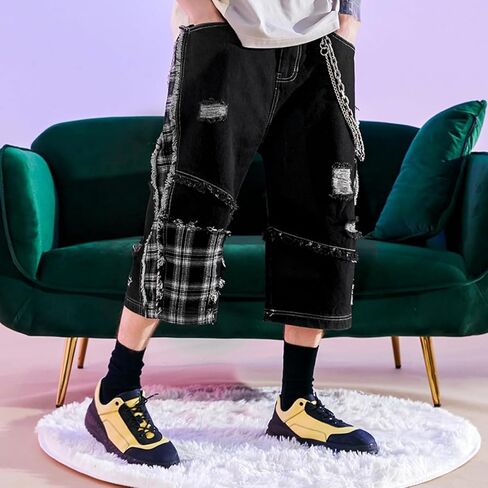 Long Baggy Jean Shorts Jorts Baggy Short Jeans Y2K Jorts Short Jeans with Pockets Trendy Baggy Summer Jorts in Saudi Arabia