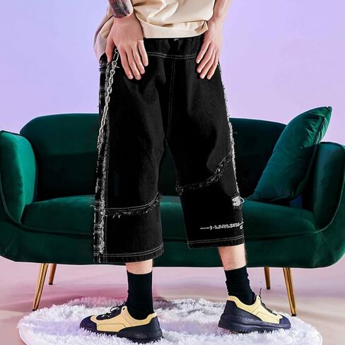 Long Baggy Jean Shorts Jorts Baggy Short Jeans Y2K Jorts Short Jeans with Pockets Trendy Baggy Summer Jorts in Saudi Arabia