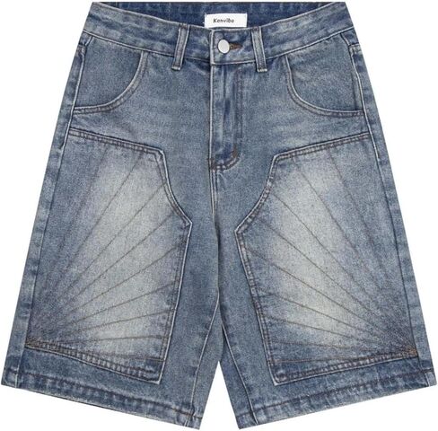 Long Baggy Jean Shorts Jorts Baggy Short Jeans Y2K Jorts Short Jeans with Pockets Trendy Baggy Summer Jorts in Saudi Arabia