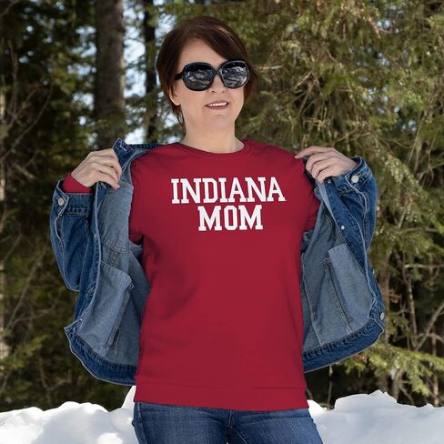 UGP Campus Apparel NCAA Basic Block Mom, Team Color Crewneck, College, University in Saudi Arabia