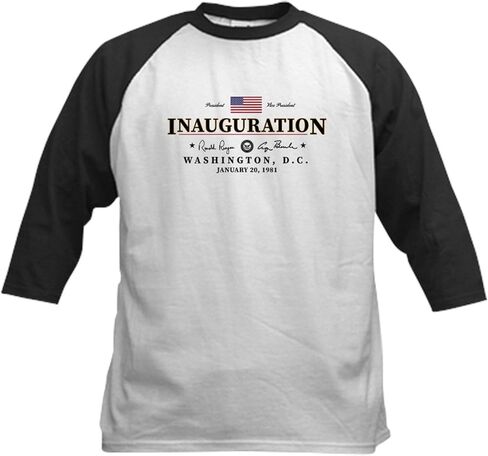 Cafepress 1981 يوم الافتتاح التذكاري رون البيسبول Jersey Kids Cotton Baseball Jersey ، 3/4 Raglan Sleeve Shirt in Saudi Arabia