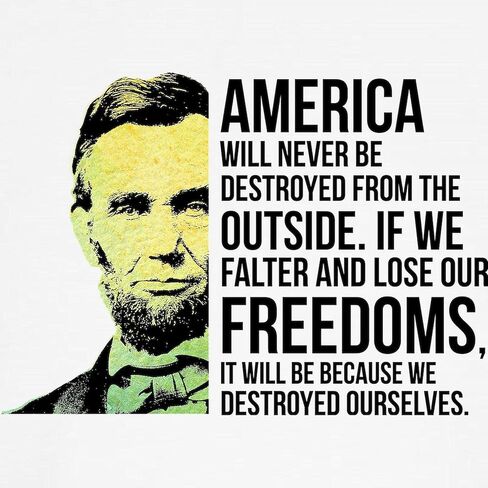 Cafepress Abraham Lincoln quote البيسبول Jersey Kids Cotton Baseball Jersey ، 3/4 قميص راجلان. in Saudi Arabia