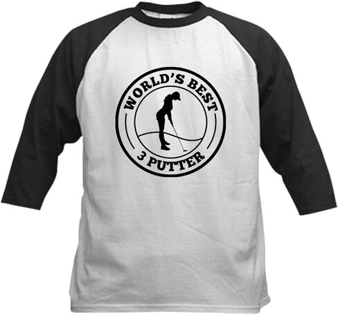 Cafepress مضحك نساء لاعب الجولف نكتة ديسي بيسبول جيرسي كيدز بيسبول جيرسي ، 3/4 قميص الأكمام راجلان in Saudi Arabia
