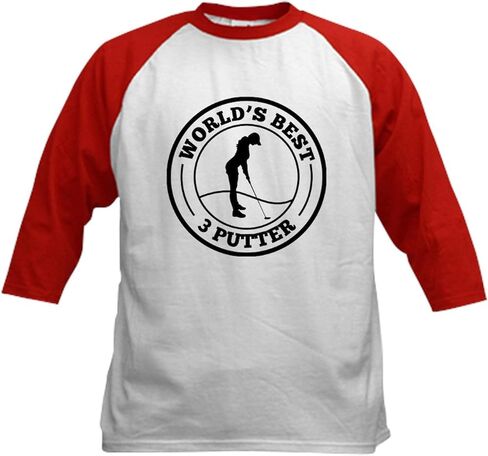 Cafepress مضحك نساء لاعب الجولف نكتة ديسي بيسبول جيرسي كيدز بيسبول جيرسي ، 3/4 قميص الأكمام راجلان in Kuwait