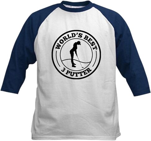 Cafepress مضحك نساء لاعب الجولف نكتة ديسي بيسبول جيرسي كيدز بيسبول جيرسي ، 3/4 قميص الأكمام راجلان in Kuwait