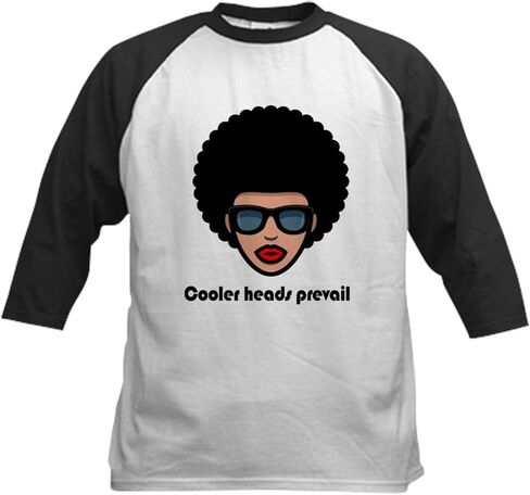 CafePress Cool Black Women African American Baseball Jersey Kids Cotton Baseball Jersey, 3/4 Raglan Sleeve Shirt in Saudi Arabia