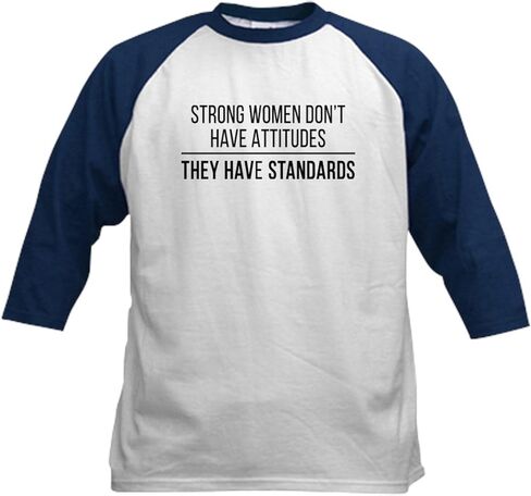 CafePress Strong Women Quote Baseball Jersey Kids Cotton Baseball Jersey, 3/4 Raglan Sleeve Shirt in Kuwait