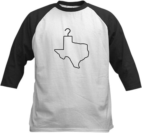 CafePress Pro Roe Vs. Wade Texas Women's Baseball Jersey Kids Cotton Baseball Jersey, 3/4 Raglan Sleeve Shirt in Saudi Arabia