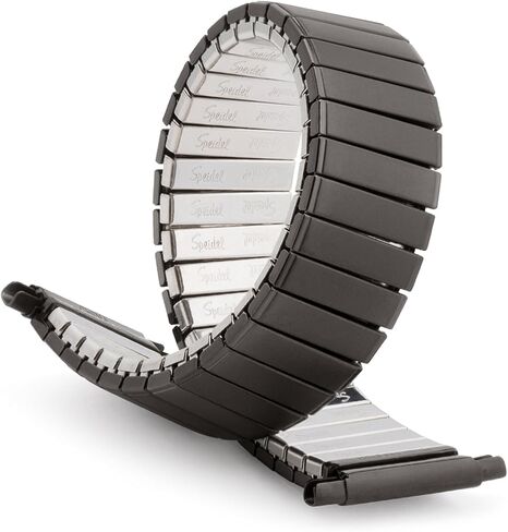 سوار ساعة Speidel للرجال Twist-O-Flex مصنوع من الفولاذ المقاوم للصدأ قابل للتمدد مع نهايات منحنية ذاتية الضبط لساعات 16 مم 17 مم 18 مم 19 مم 20 مم 21 مم 22 مم in Kuwait