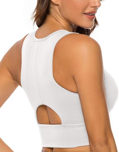 nine bull Sports Bras for Women High Impact Sports Bra - Removable Padded Yoga Racerback Bra Workout Crop Tops in Kuwait