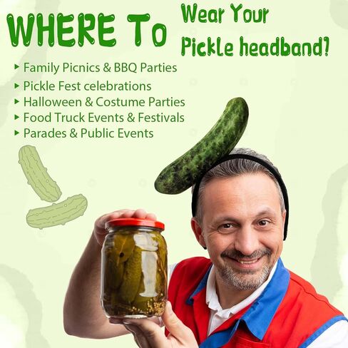 Pickle Headband Green Funny Headband Accessories for Adults for Halloween Party Cosplay Supplies in Saudi Arabia