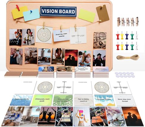 Vision board kit for Wall,Vision boards for adults,Vision board supplies,Dream Board-23.62''x11.8''x0.78''-All required small accessories to Visualize The Life of Your Dreams in Saudi Arabia