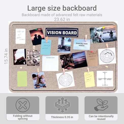 Vision board kit for Wall,Vision boards for adults,Vision board supplies,Dream Board-23.62''x11.8''x0.78''-All required small accessories to Visualize The Life of Your Dreams in Saudi Arabia