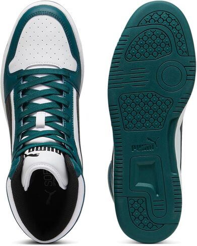PUMA Men's Rebound Layup Sneaker, Dark Myrtle Black White, 8 in Saudi Arabia