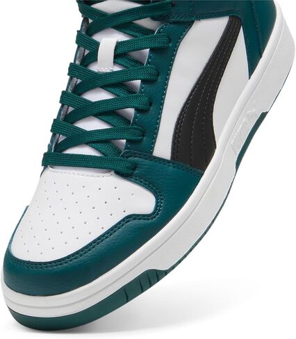 PUMA Men's Rebound Layup Sneaker, Dark Myrtle Black White, 8 in Saudi Arabia