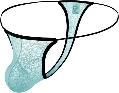 Mens Swim Bottoms Lace See Throught Low Rise Pouch Bikini G-String Underwear Mesh Sexy Comfy Jockstrap Underpanties in Saudi Arabia