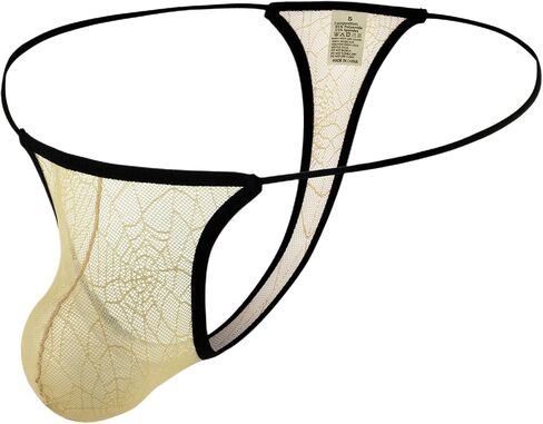 Mens Swim Bottoms Lace See Throught Low Rise Pouch Bikini G-String Underwear Mesh Sexy Comfy Jockstrap Underpanties in Saudi Arabia