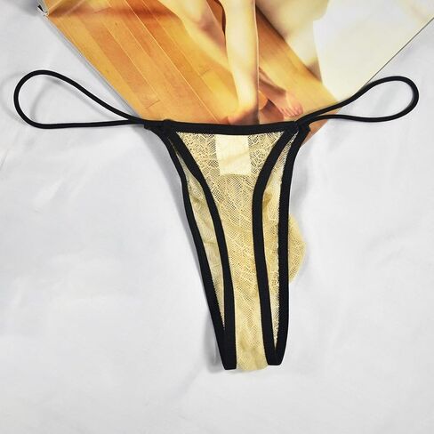Mens Swim Bottoms Lace See Throught Low Rise Pouch Bikini G-String Underwear Mesh Sexy Comfy Jockstrap Underpanties in Saudi Arabia