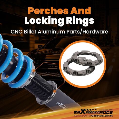 MaxPeedingrods Coilover لـ Audi A8 Quattro 2004-2010 ، 24 مستويات مجموعة تعليقات قابلة للتعديل قابلة للتعديل ، دعامات امتصاص الصدمات القابلة للتعديل في الارتفاع ، T6 ترقية مجموعات الأزرق الأزرق in Kuwait