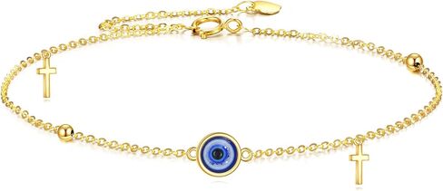 Dovran 14K كرة الذهب/القلب/الشيطان سوار للعين للنساء 14K سوار الذهب الصلبة هدية المجوهرات للنساء in Saudi Arabia